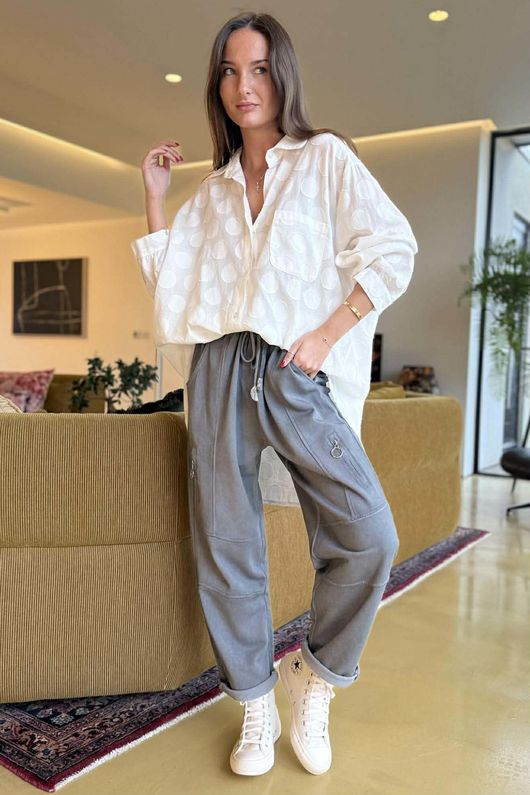 Anine Soft Touch Zip Jogger Washed Grey /90 